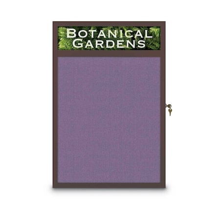 United Visual Products Open Faced Traditional Corkboard, 60x48" UV644A-SATIN-DBURGU